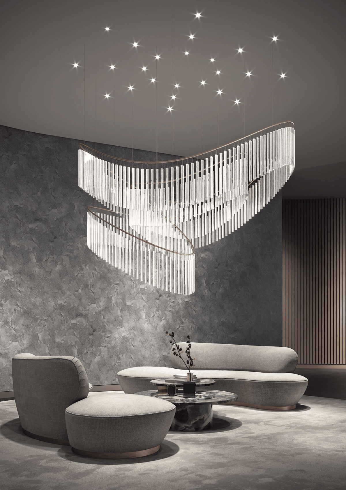 Rivella Cascade Fringe Crystal Chandelier - view 28
