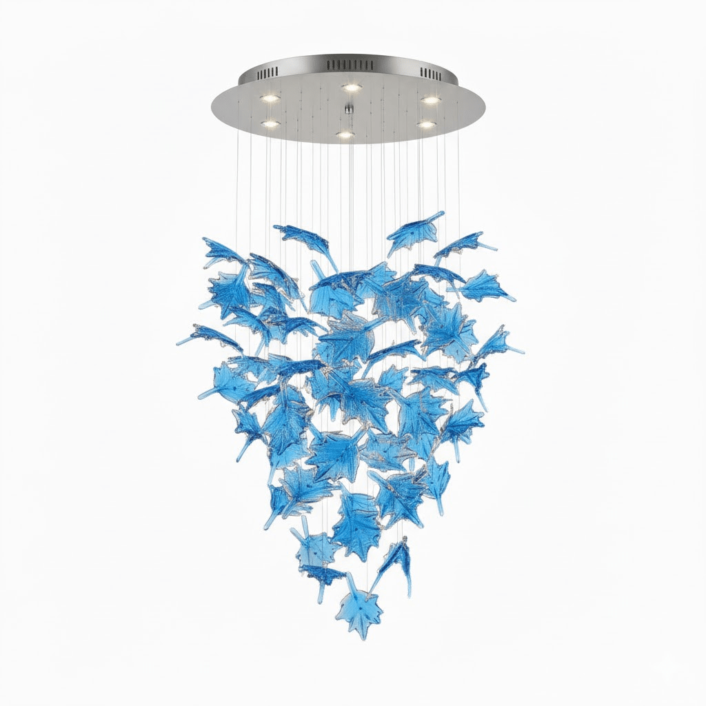 Multicolor Crystal Spiral Maple Leaf Chandelier - view 63