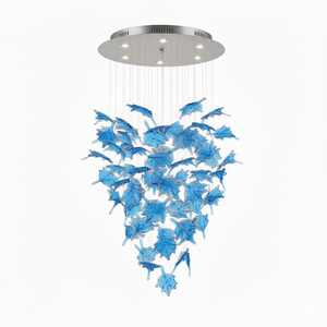 Multicolor Crystal Spiral Maple Leaf Chandelier - view 63
