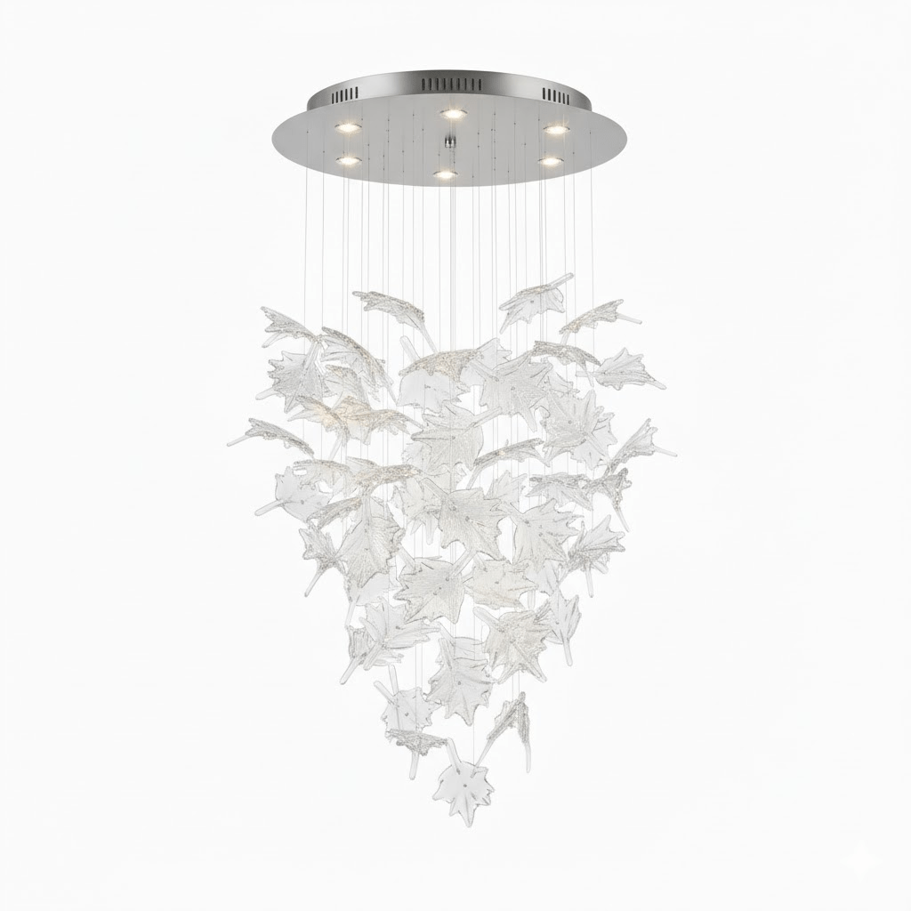 Multicolor Crystal Spiral Maple Leaf Chandelier - view 71