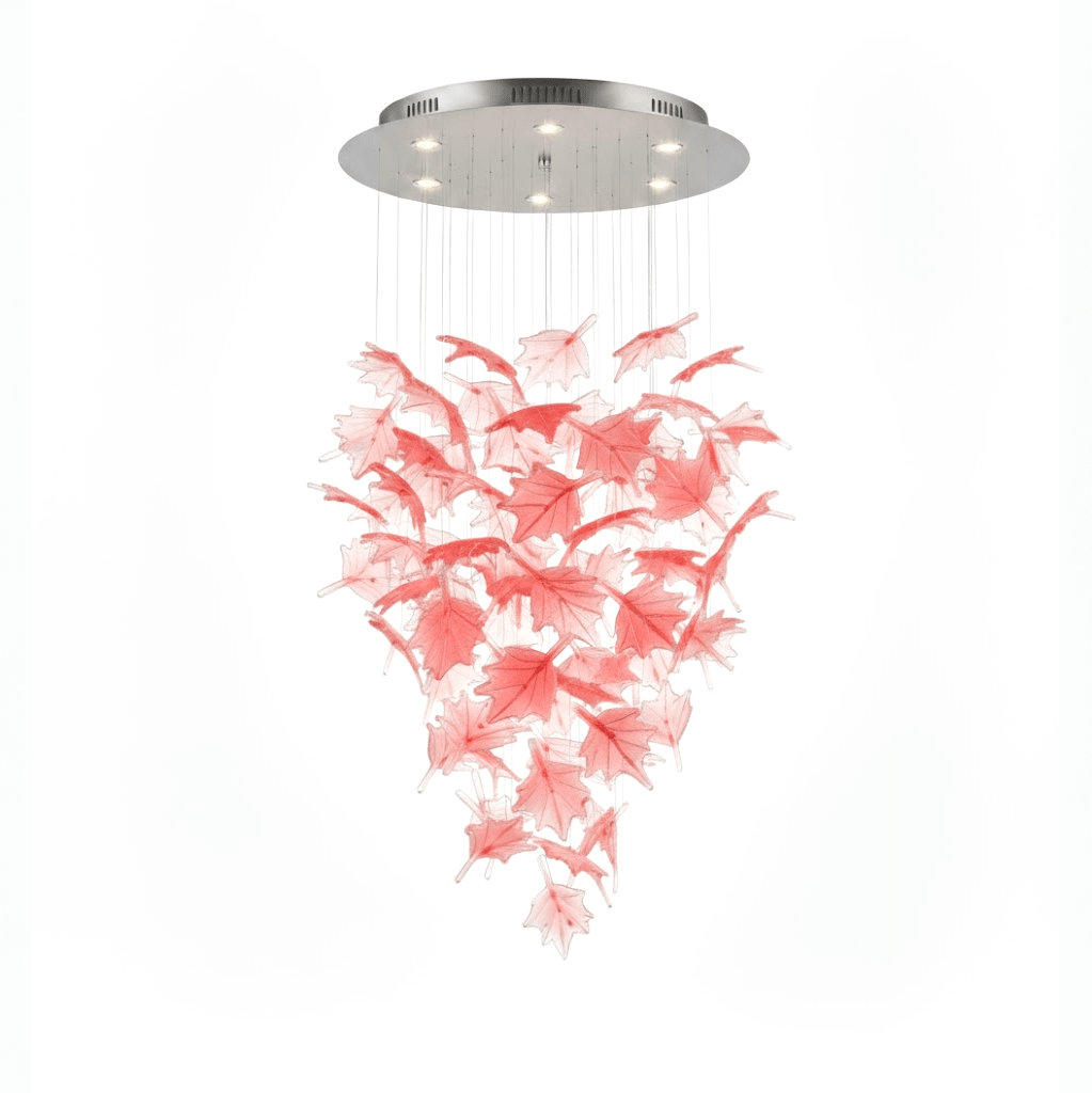 Multicolor Crystal Spiral Maple Leaf Chandelier - view 67
