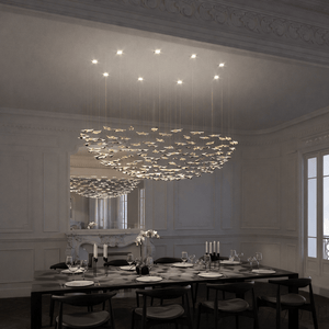 Galaxy Leaf Twisted Sculptural Meteor Shower Crystal Spiral Chandelier - view 42