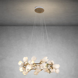 Lauro Ceramic Leaf Chandelier - view 2