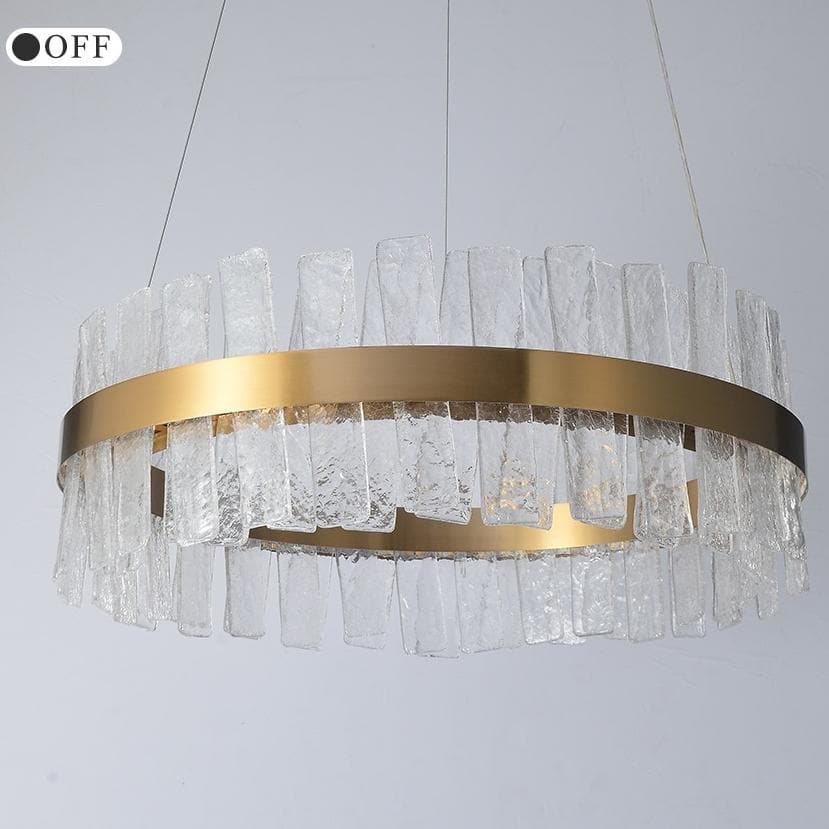 Ariano Long Crystal Round Golden Lamp Body Modern Chandelier - view 8