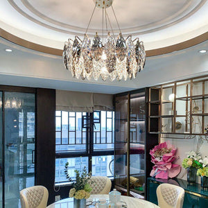 Luxirious Leaf Ring Chandelier 19"