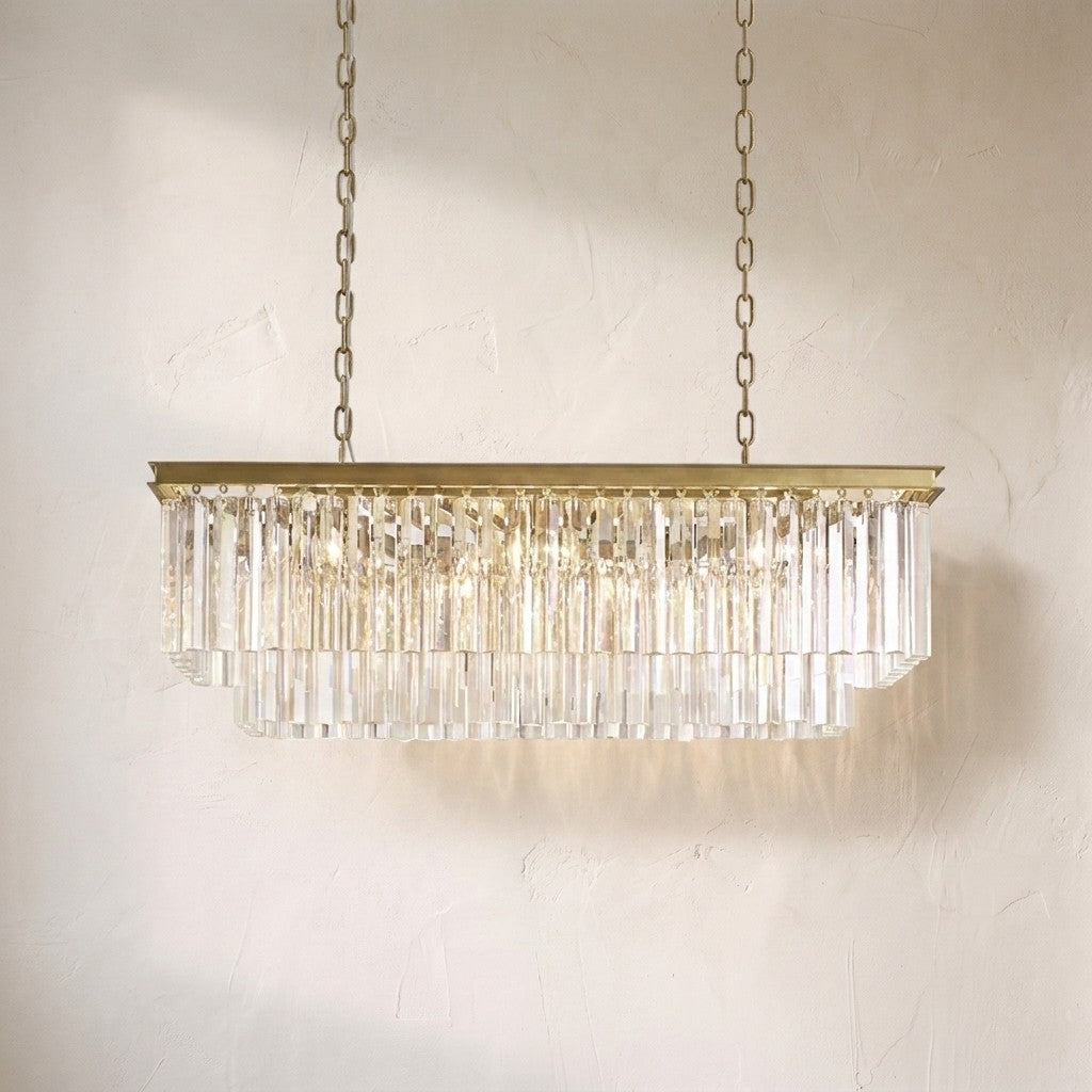 1920s Orion Art Deco Rectangular Chandelier 40"49"59"72"