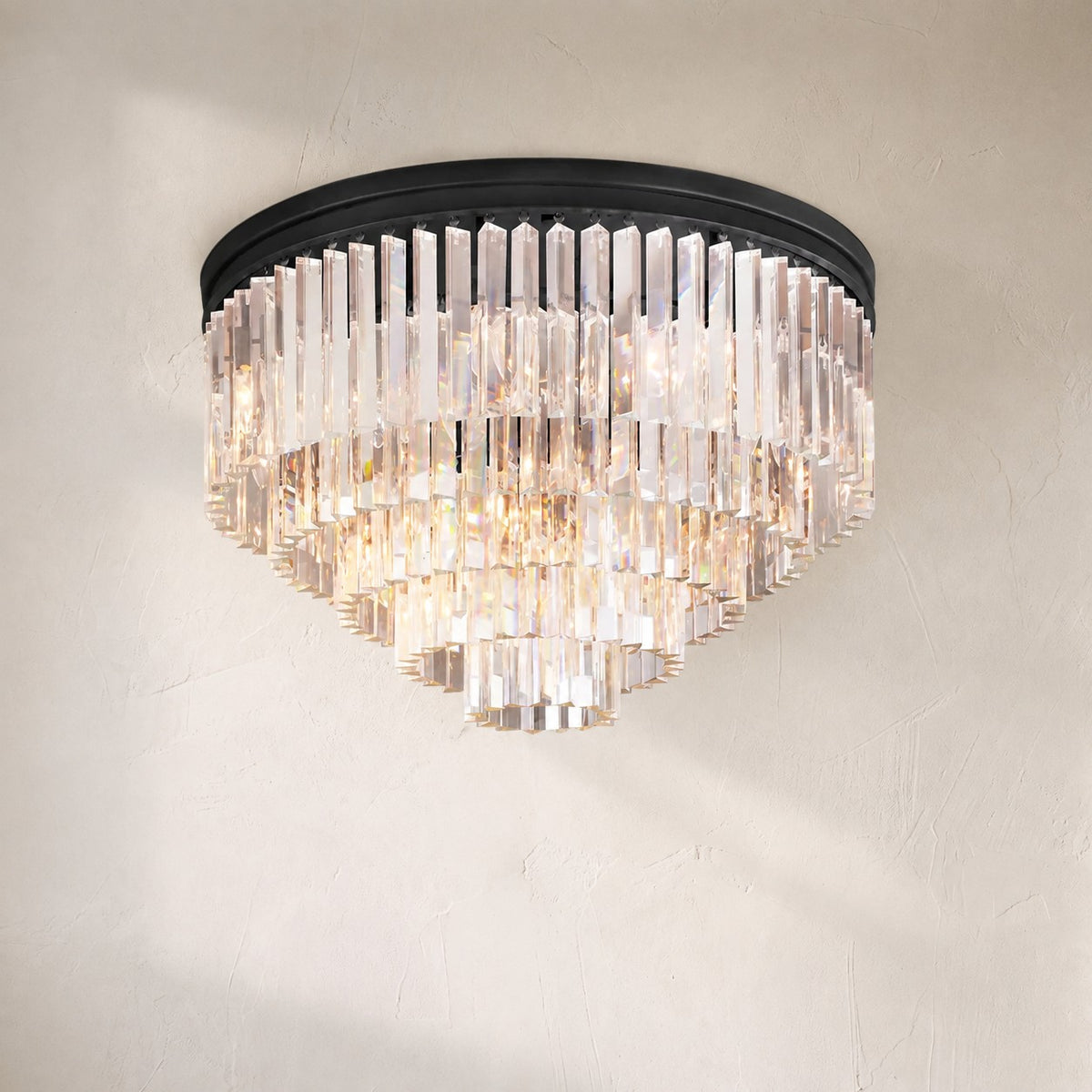1920s Orion Art Deco Round Flushmount 32"