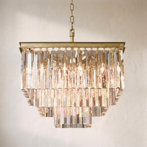 1920s Orion Art Deco Square Chandelier 22"