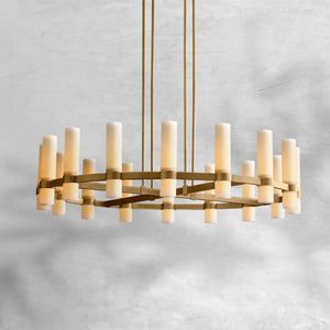 Ravion Round Milk Glass Chandelier - view 2