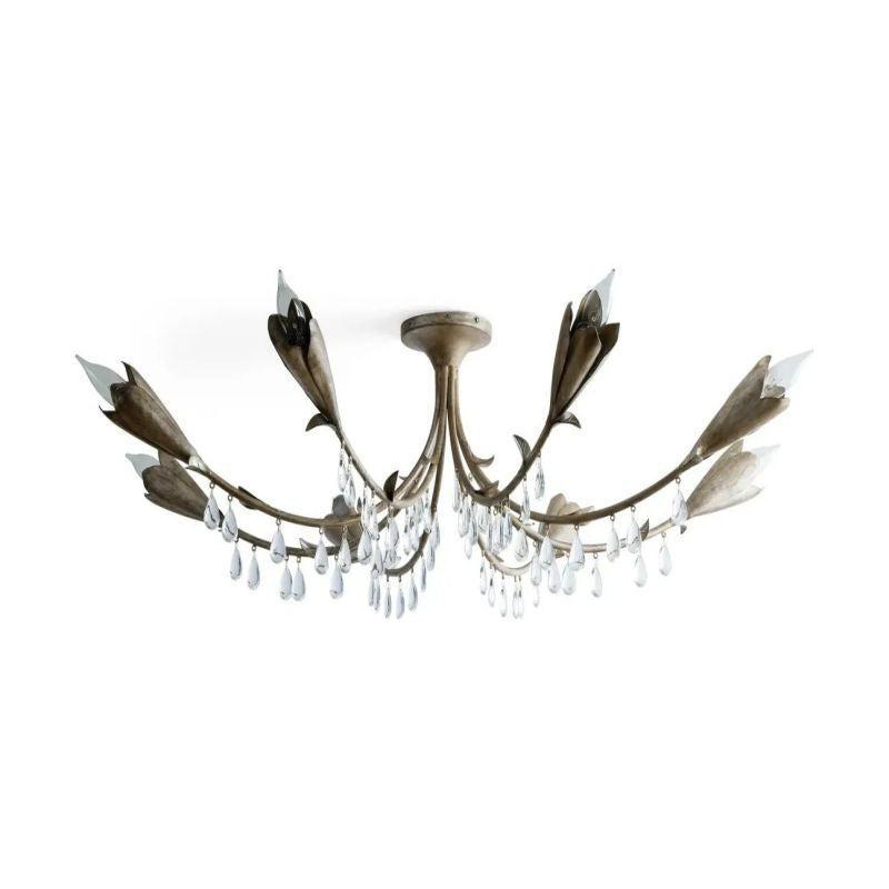 Gothic Viticcio Leaf Flushmount 8-Light – Silver, flush mount - view 2