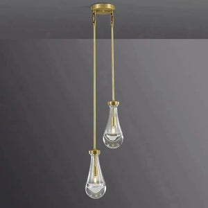 Raindrop Round Chandelier 2-Light 5"
