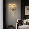 Bruma Smoke Glass Double Grand Wall Sconce