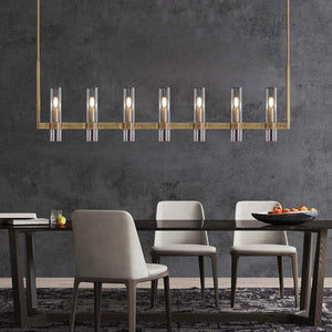 Ravion Linear Chandelier 59", solid brass - view 10