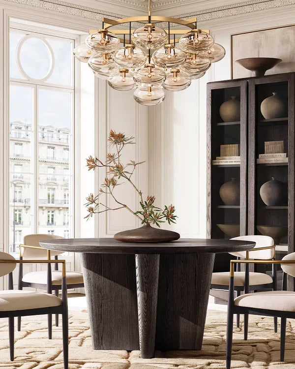 Coraline Clear Glass Round Chandelier 48"