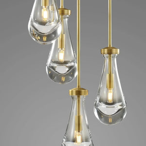 Raindrop Round Chandelier 5 Lights 14"D - view 15