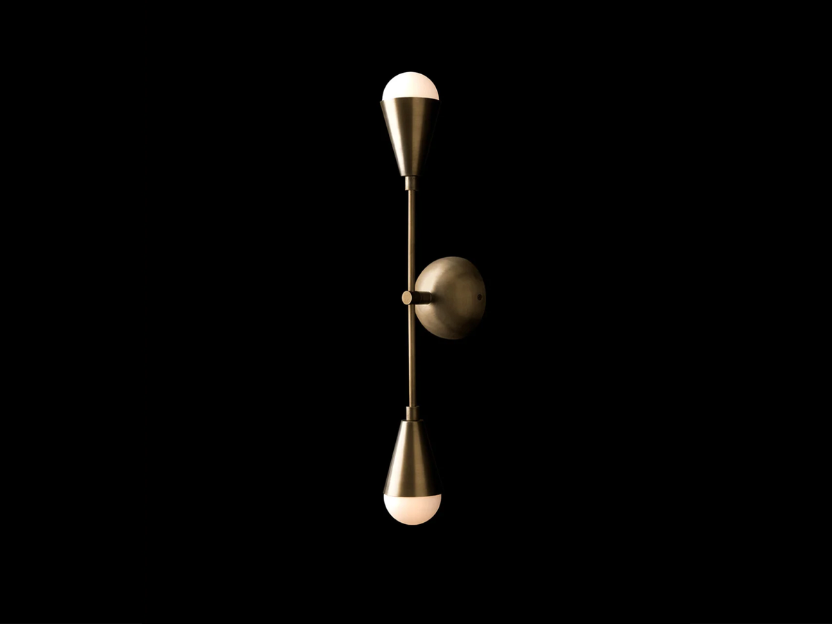 TRIAD 02 SCONCE H24.75” x W3.5” x D5.25”, porcelain wall sconce - view 3