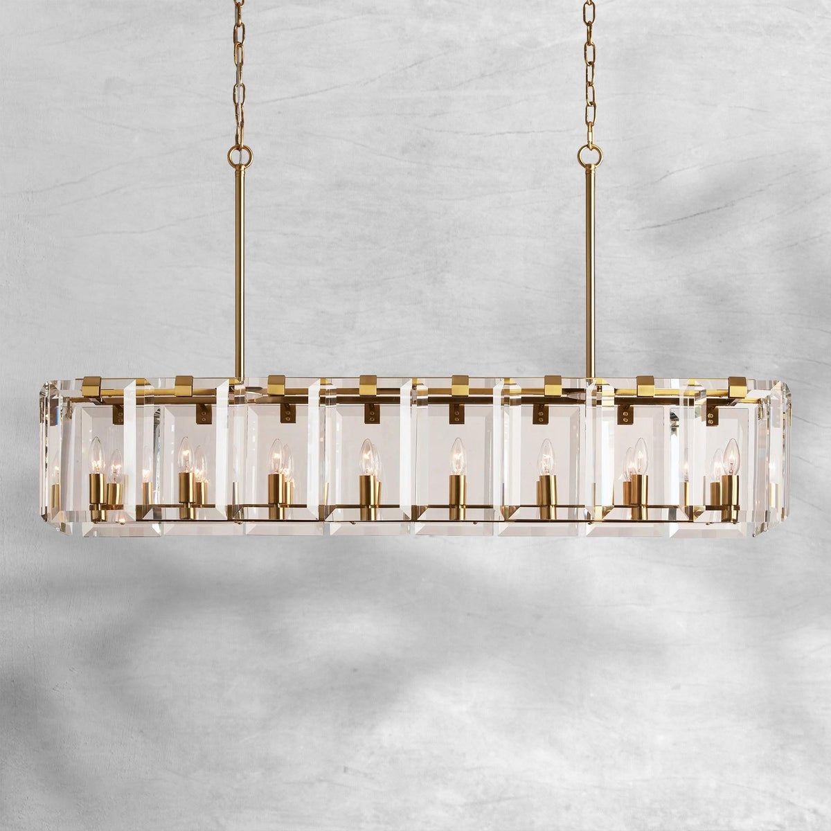 Amaya Rectangular Chandelier 12/16 Light - view 7