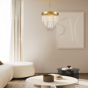 Riley Aged 12-Light Chandelier 30" - view 4