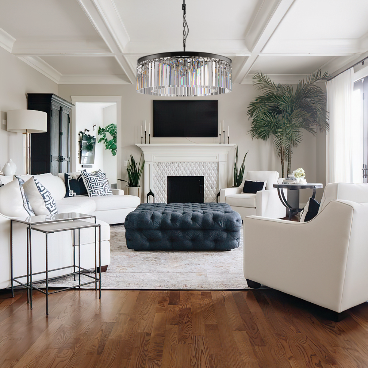Falria 1-Tier Crystal Round Chandelier - view 8