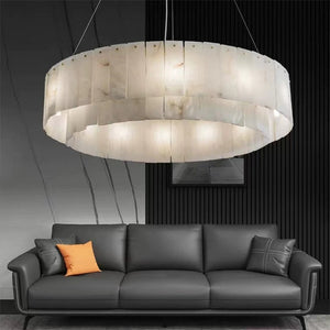 Brendra Alabaster 2-Tier Round Chandelier, two-tier