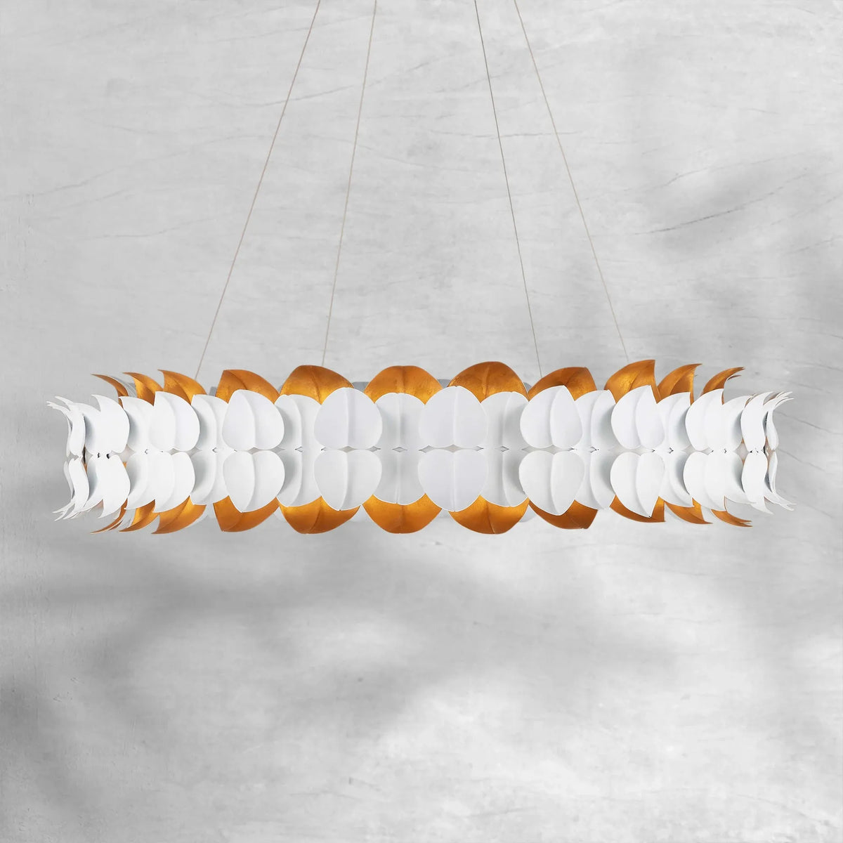 Darla Hand sculpted Leaves Chandelier 39''D - view 2