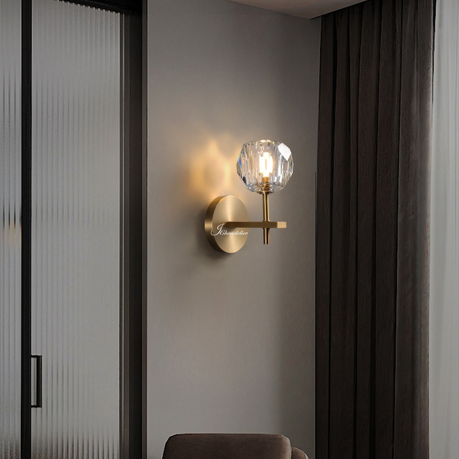 Bruma Glass Short Wall Sconce