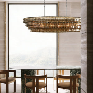 Glacien Oval Chandelier 54"W/65"W - view 3