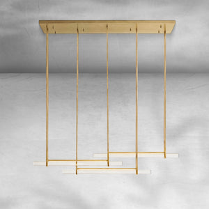 Aureon Crystal Triple Bar Linear Chandelier - view 3