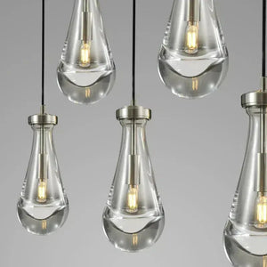 Raindrop Round Chandelier 5 Lights 14"D - view 13