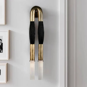 Double Head Antonia Horsehair Sconce, glass wall sconce - view 4