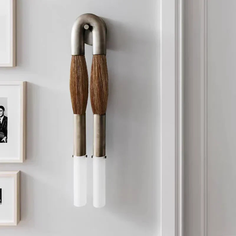Double Head Antonia Horsehair Sconce, glass wall sconce - view 12