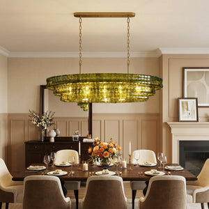 Glacien Oval Chandelier 54"W/65"W - view 10