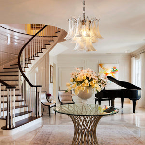 Virelia Tiered Glass Chandelier - Gold