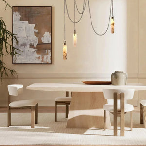 Alabaster Flint 3 Light LED Multi-Drop Pendant, chandelier