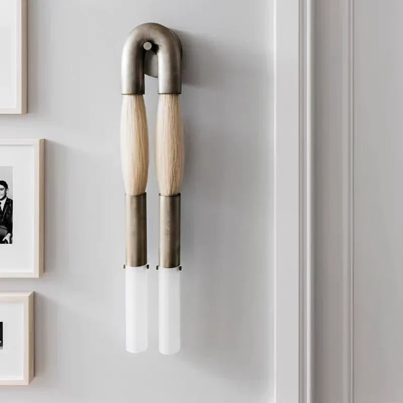 Double Head Antonia Horsehair Sconce, glass wall sconce - view 6