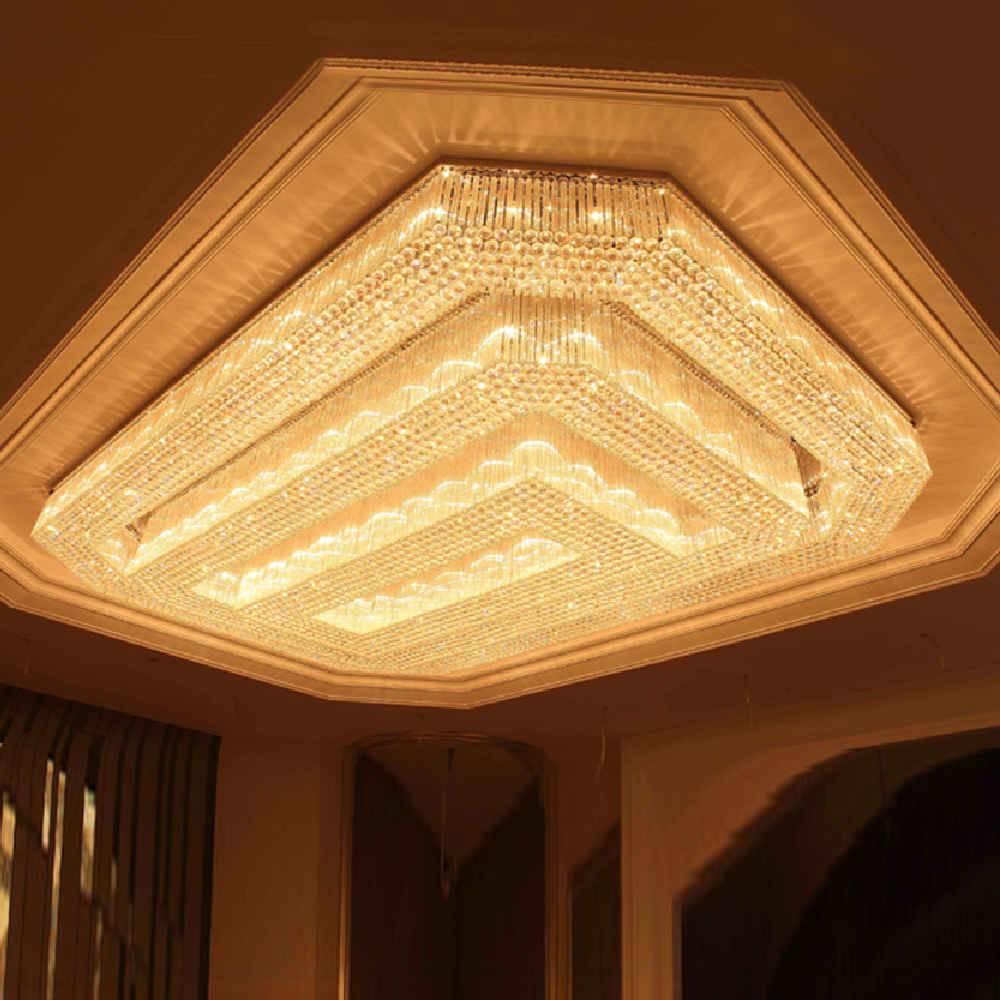 Large banquet hall chandelier, K9 crystal