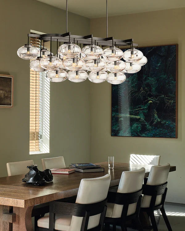 Coraline Clear Glass Linear Chandelier 72 in - view 9