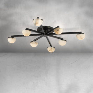 Padra Alabaster Large Staggered Arm Flush Mount - view 2