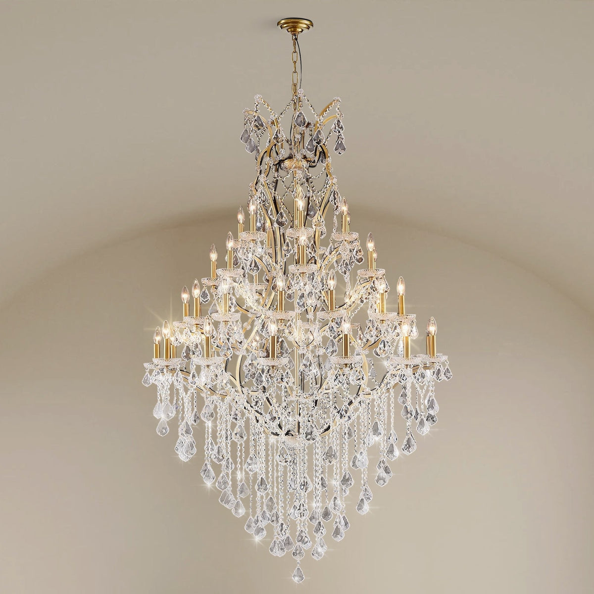 49.2" 44-Light Maria Theresa Crystal Chandelier - Gold - view 3