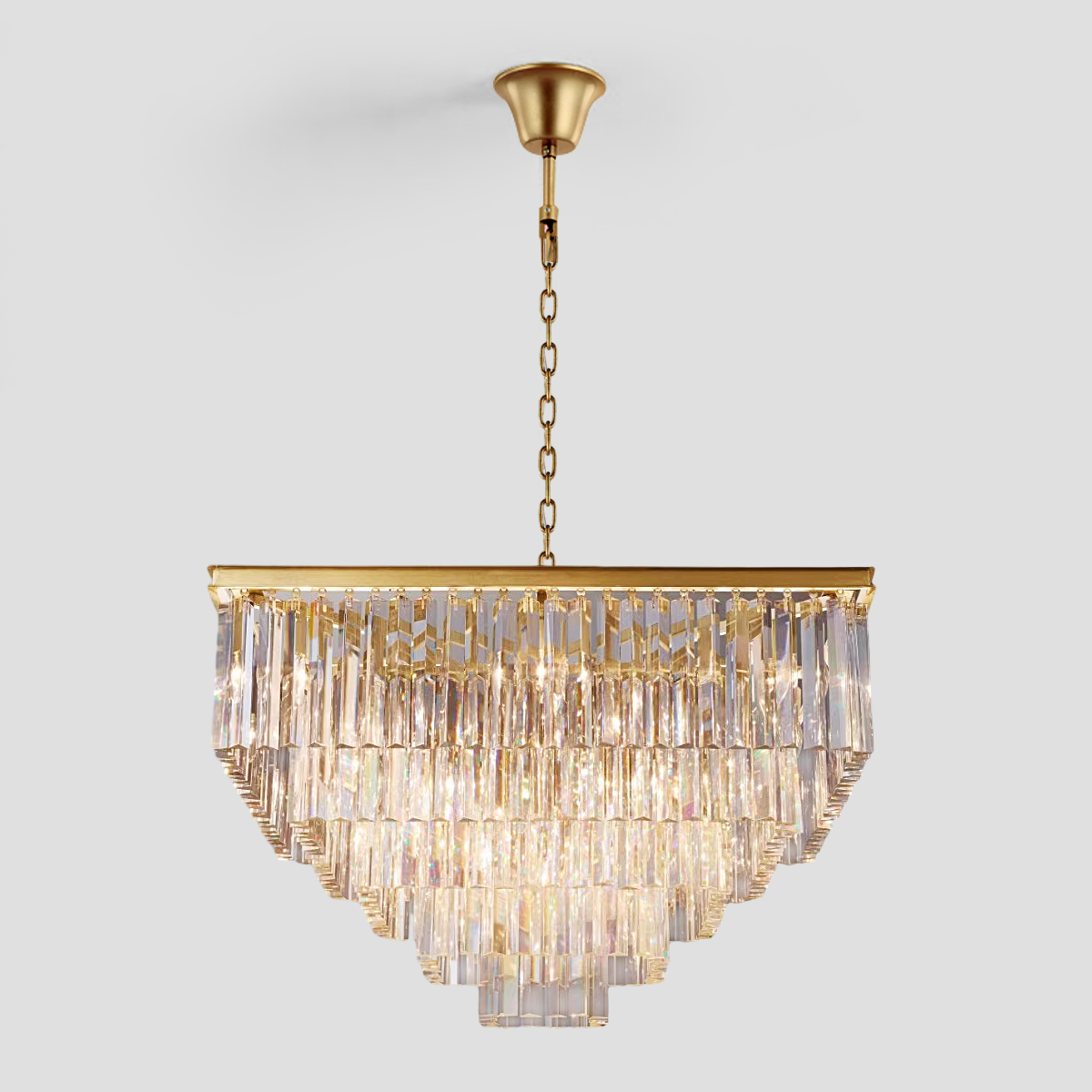 Falria 5-Tier Crystal Square Chandelier - view 4