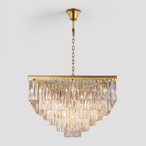 Falria 5-Tier Crystal Square Chandelier - view 4