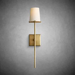 Prism Fabric Shade Torch Sconce, wall sconce
