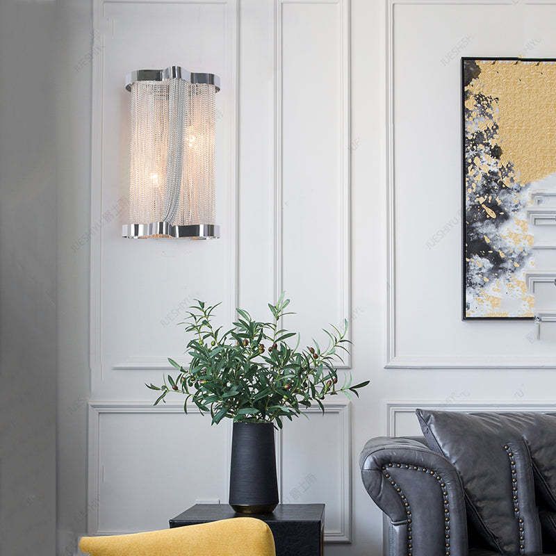 Ashley Aluminum Chain Tassel Wall Sconce, chandelier - view 2