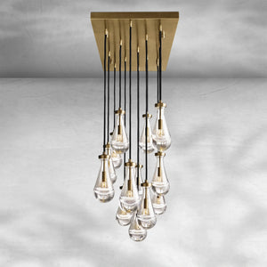 Raindrop Glass Linear Chandelier 54" - view 5