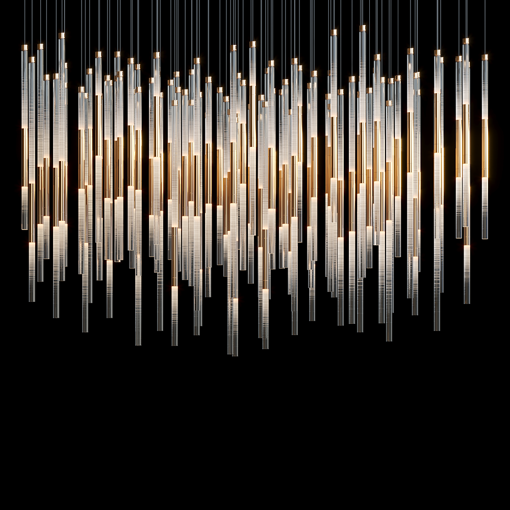 Velmora Frosted Tube Cluster Chandelier - view 3