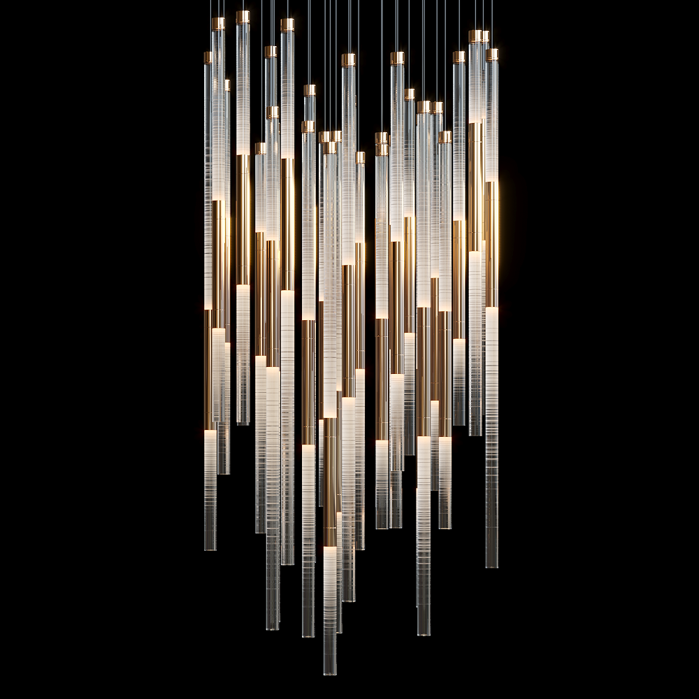 Velmora Frosted Tube Cluster Chandelier - view 7