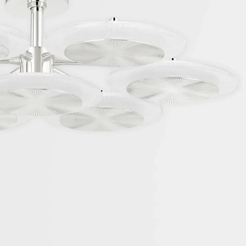 Ovo Ice Glass Round Chandelier 37.75" - view 3