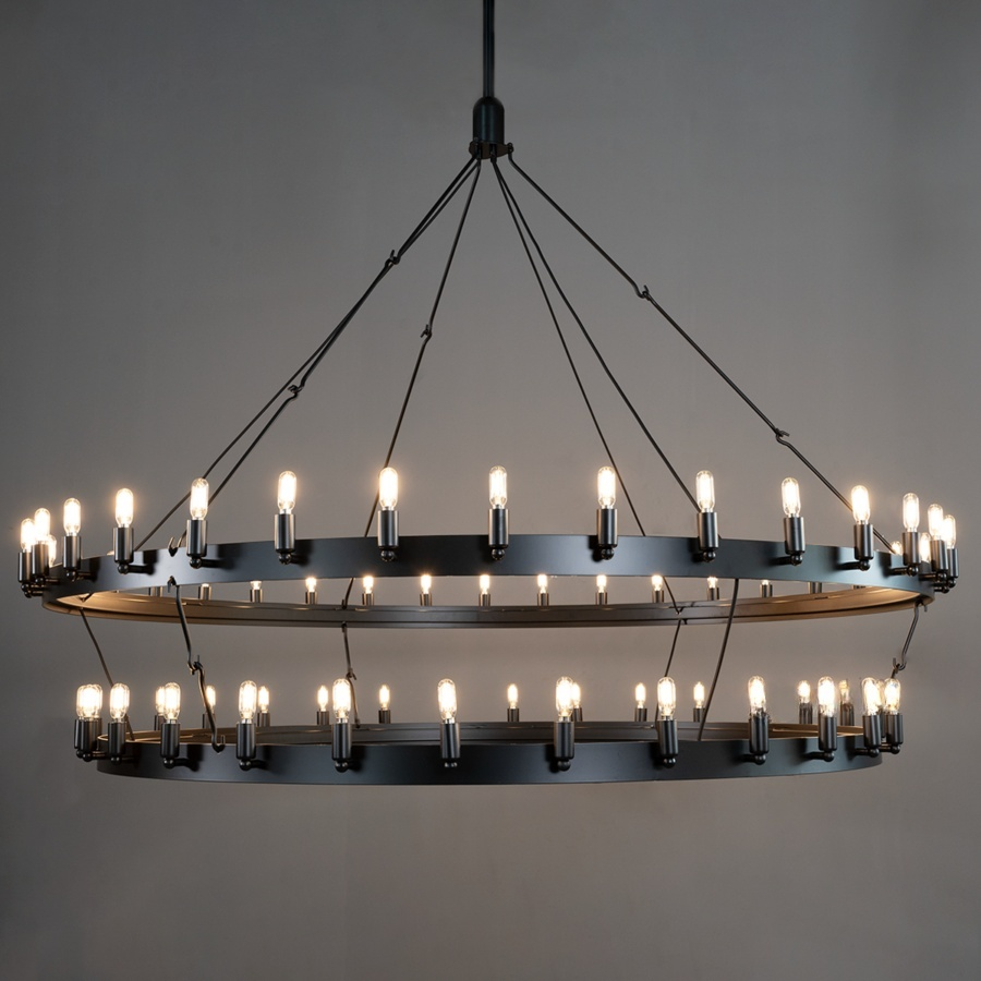 Celestine Vintage Round Chandelier Black Color