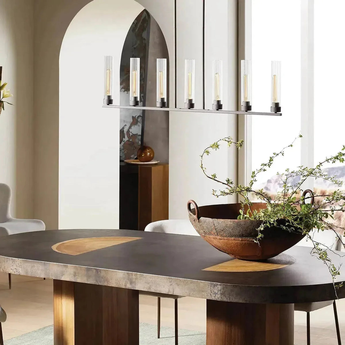 Andreas Linear Chandelier 5/7/8 Light - view 6