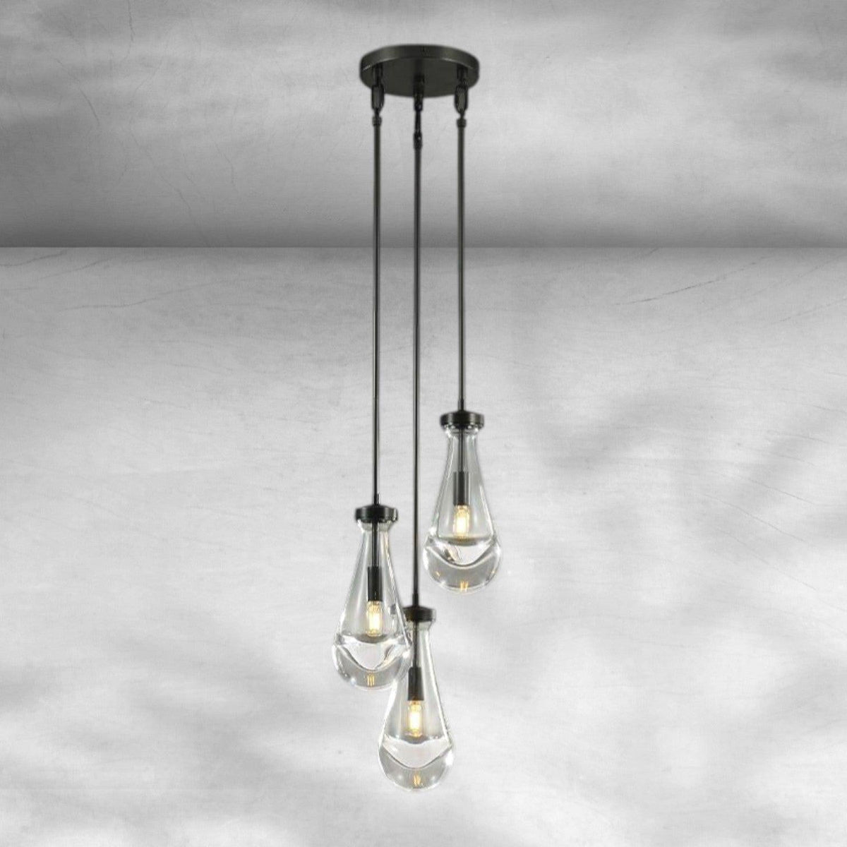 Raindrop 3-Light Rod Round Chandelier - view 8